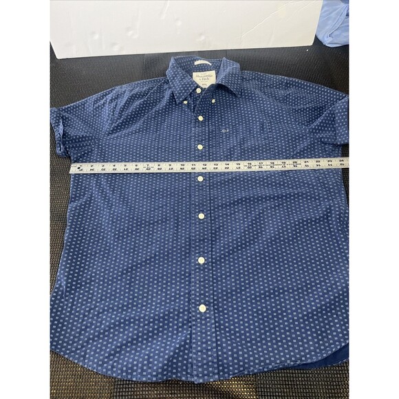 Abercrombie & Fitch Shirt Adult XXL Blue Button Up Short Sleeve Lightweight - Picture 4 of 6